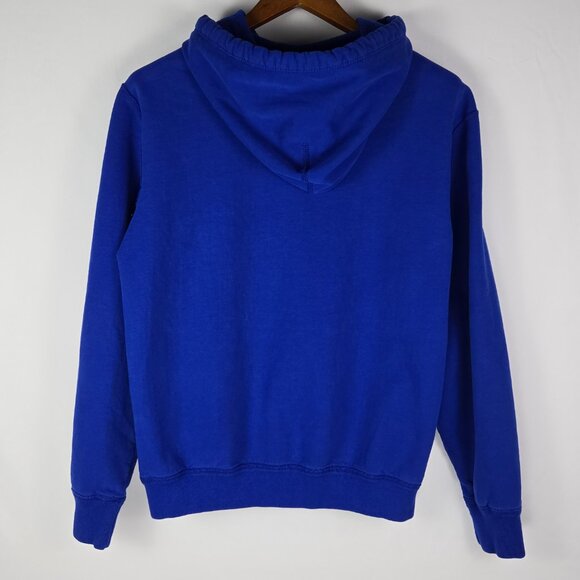 American Eagle Outfitters Blue Hoodie Sweatshirt Mens M Logo Pullover Streetwear - Picture 2 of 9